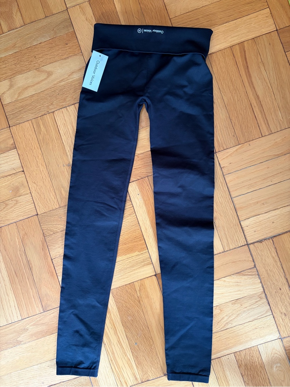 NWT Outdoor Voices Studio Skin Leggings. Midnight -XS. Black. Yoga. Athletic.